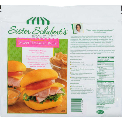 Sister Schuberts Sweet Hawaiian Roll, 12 Ounce -- 8 per case