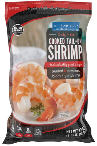 Seamazz 16-20 Cooked Tail On Shrimp, 2 Pound -- 5 per case.
