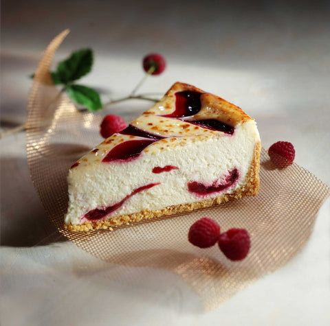 Sweet Street Raspberry White Chocolate Hand Fired Brulee Cheesecake, 14 Slice -- 2 per case.