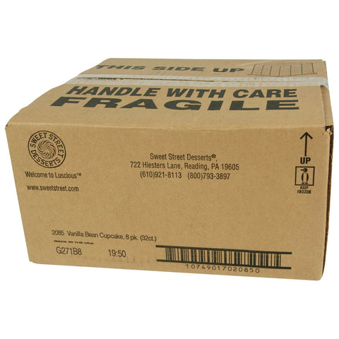 Sweet Street Vanilla Bean Cupcake - 8 per pack -- 4 packs per case.