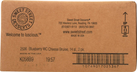 Sweet Street Blueberry White Chocolate Cheesecake Brulee, 5.06 Ounce -- 2 per case.