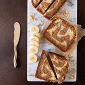 Sweet Street Banana Yogurt Swirl 16 Slices Pullman Coffee Cake, 3.5 Pound -- 2 per case.