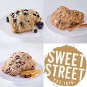 Sweet Street Thaw and Serve Artisan Scone - Variety Pack, 3.5 Ounce -- 48 per case.