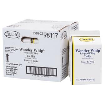 Allen Wonder Whip Vanilla Icing, 8 pound -- 4 per case