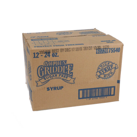 Golden Griddle Sugar Free Pancake Syrup, 24 Ounce -- 12 per case.