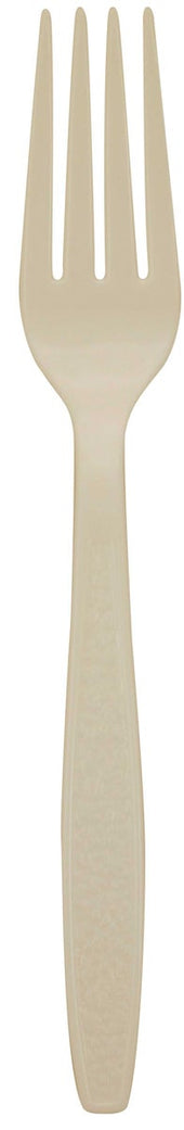 The Safety Zone Almond Heavy Weight Polystyrene Individually Wrapped Fork -- 1000 per case