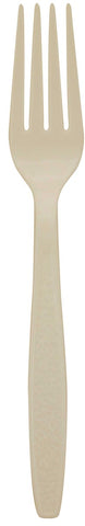 The Safety Zone Almond Heavy Weight Polystyrene Individually Wrapped Fork -- 1000 per case