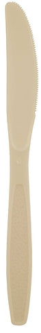The Safety Zone Almond Heavy Weight Polystyrene Individually Wrapped Knife -- 1000 per case