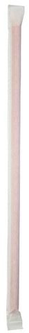The Safety Zone Red Pantone Wrapped Jumbo Paper Straw -- 12000 per case