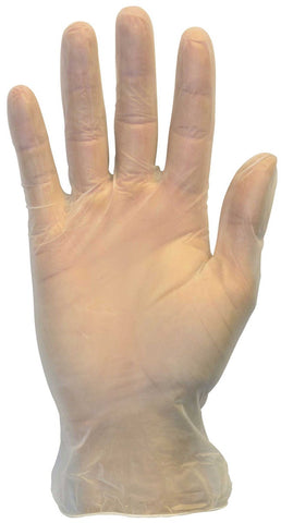 The Safety Zone Small Clear Standard Powder Free Vinyl Gloves -- 1000 per case