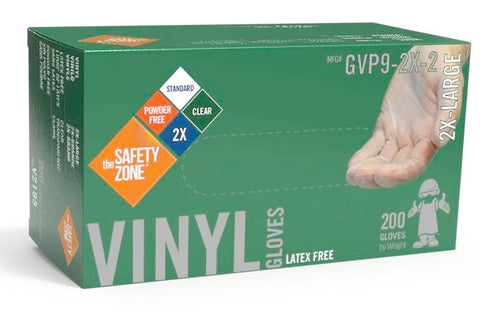The Safety Zone Small Clear Economy Powder Free Vinyl Gloves -- 1000 per case