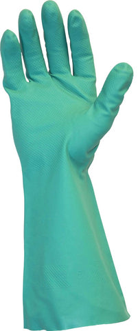 The Safety Zone Standard Green Medium Flock Lined Gloves - 1 pair per pack -- 144 packs per case