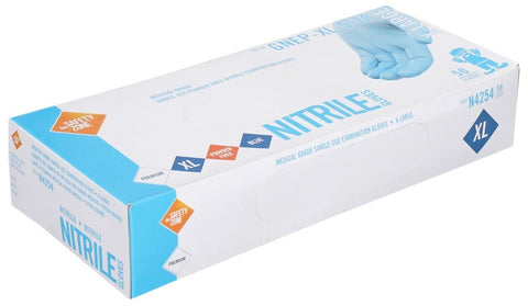 The Safety Zone Blue Extra Large Powder Free Gloves -- 500 per case