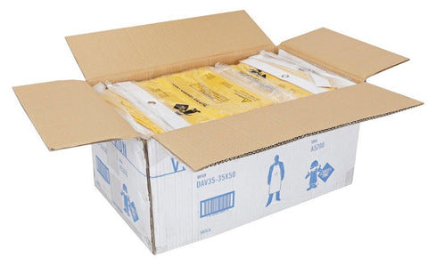 The Safety Zone Yellow Vinyl Apron, 35 x 50 inch -- 50 per case