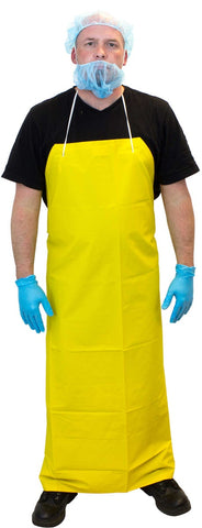 The Safety Zone Yellow Vinyl Apron, 35 x 50 inch -- 50 per case