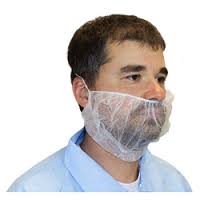 The Safety Zone White Polypropylene Beard Cover, 100 count per pack -- 10 per case.