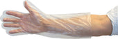 The Safety Zone 18 inch Large Clear Polyethylene Gloves -- 2500 per case