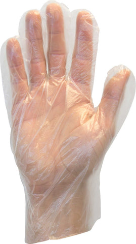 The Safety Zone Extra Large Clear Polyethylene Gloves -- 10000 per case