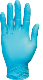 The Safety Zone Small Blue Synthetic Standard Powder Free Vinyl Gloves -- 1000 per case