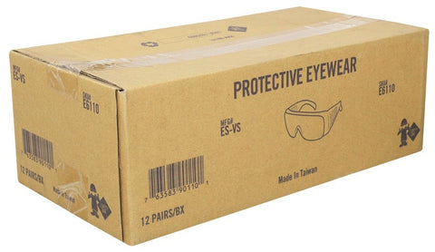 The Safety Zone Visitor Specs Clear Frame Protective Eye Wear - 12 count per pack -- 12 packs per case