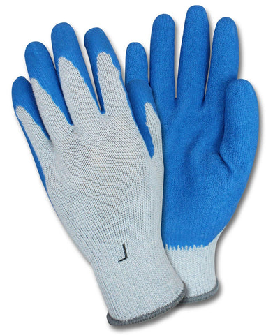 The Safety Zone Extra Large Premium Blue Latex Coated Gloves - 1 pair per pack -- 72 packs per case