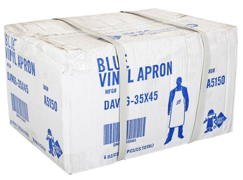The Safety Zone Blue Vinyl Apron, 35 x 45 inch -- 72 per case
