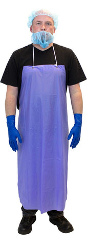 The Safety Zone Blue Vinyl Apron, 35 x 45 inch -- 72 per case