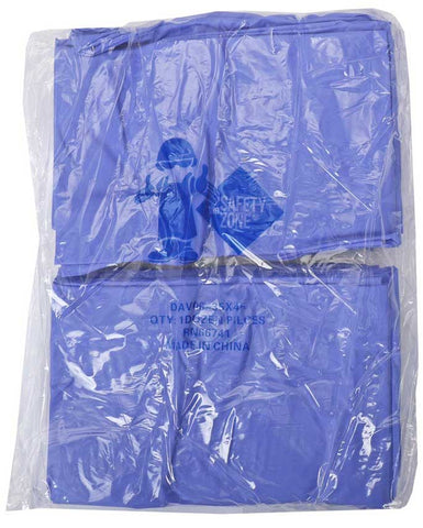 The Safety Zone Blue Vinyl Apron, 35 x 45 inch -- 72 per case