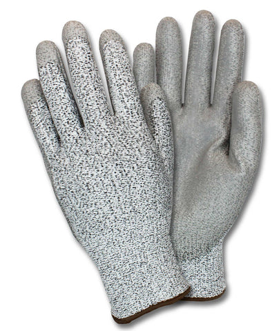 The Safety Zone Extra Large Gray Polyurethane Coated Gloves - 1 pair per pack -- 72 packs per case