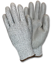 The Safety Zone Medium Gray Polyurethane Coated Gloves - 1 pair per pack -- 72 packs per case
