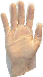 The Safety Zone Clear Stretch Medium Polyethylene Gloves -- 1000 per case