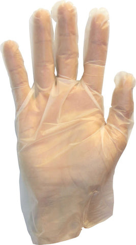 The Safety Zone Clear Stretch Medium Polyethylene Gloves -- 1000 per case