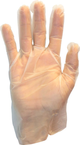 The Safety Zone Clear Stretch Large Polyethylene Gloves -- 1000 per case