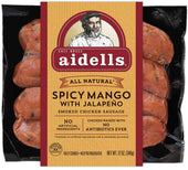 Aidells Spicy Mango with Jalapeno Smoked Chicken Sausage, 12 Ounce -- 8 per case.