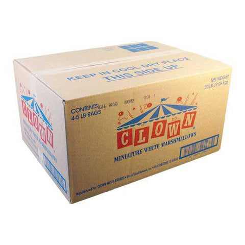 Clown Miniature White Marshmallow, 5 Pound -- 4 per case