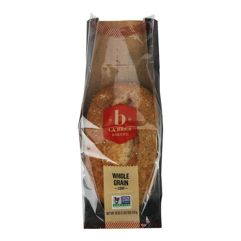 La Brea Bakery Whole Grain Bread Loaf, 18 ounce -- 12 per case