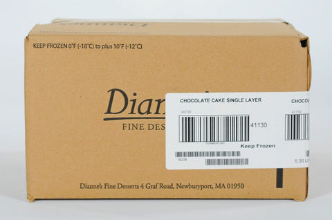 Diannes Gourmet Desserts Cake Chocolate Single Layer, 42.4 Ounce -- 2 per case.