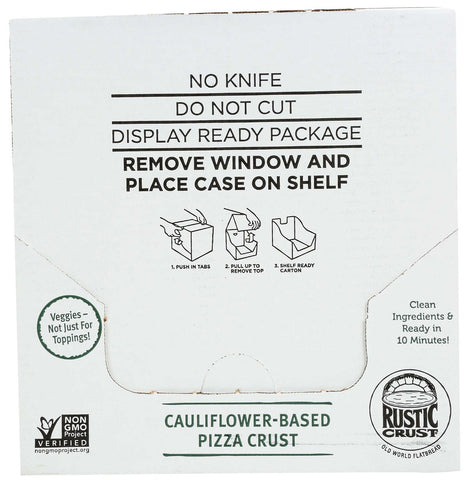 Rustic Crust Cauliflower Pizza Crust, 12 inch -- 8 per case