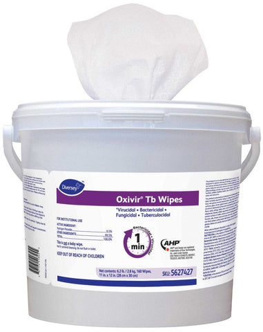 Oxivir Tb disinfectant Cleaner Wipes, 160 count per pack -- 4 per case