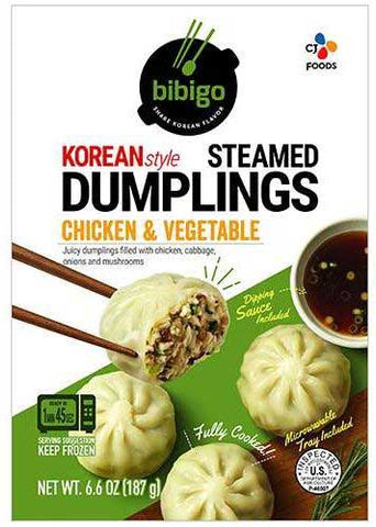 Bibigo Korean Style Chicken and Vegetable Potstickers/Dumpling, 6.6 Ounce -- 9 per case