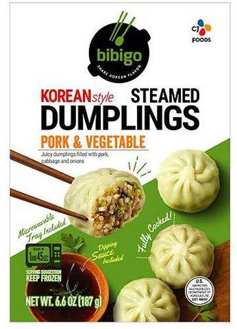 Bibigo Korean Style Pork and Vegetable Potstickers/Dumpling, 6.6 Ounce -- 9 per case