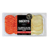 Oberto Calabrese Salame and Smoked Provolone Cheese Charcuterie, 2.5 Ounce -- 12 per case.