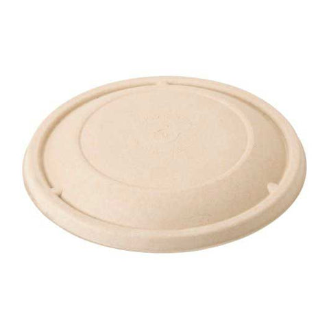 World Centric Unbleached Plant Fiber Lid for 24 to 32 Ounce Bowl - 125 per pack -- 4 packs per case
