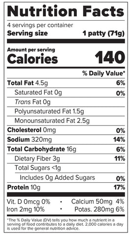 Alpha Foods Sizzlin Spicy Chikn Plant Based Patties, 10 Ounce -- 5 per case