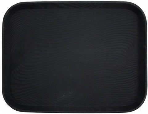 Winco Black Easy Hold Rubber Lined Rectangular Tray, 14 x 18 inch -- 12 per case