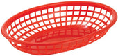 Winco Red Oval Fast Food Basket, 9 1/2 x 5 x 2 inch -- 36 per case