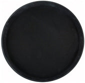 Winco Black Easy Hold Rubber Lined Round Tray, 11 inch -- 12 per case