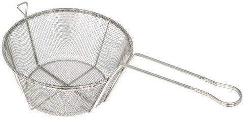 Winco Round 6 Mesh Wire Fry Basket, 10 7/16 x 10 7/16 x 5 5/16 inch -- 20 per case