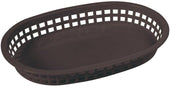 Winco Black Oval Platter Basket, 10 3/4 x 7 1/4 x 1 1/2 inch -- 12 per case