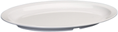 Winco White Melamine Narrow Rim Oval Platter, 13-1/4 x 9-5/8 inch -- 48 per case